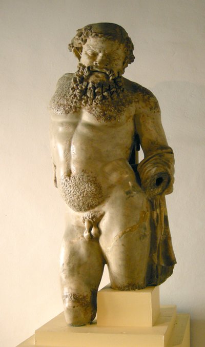 Silenus, borracho, copia de un original griego de Roman